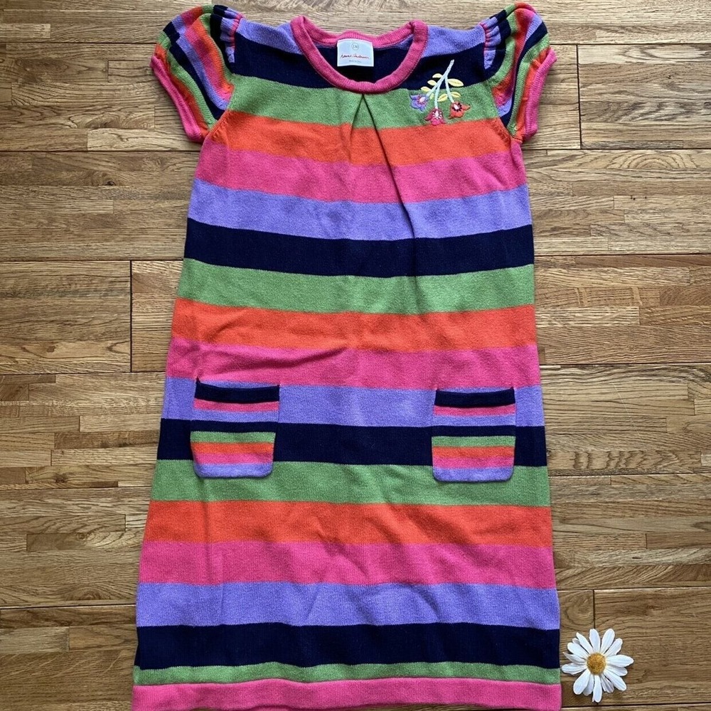 Hanna Andersson Striped Sweater Dress Size‎ 8 - Picture 2 of 8